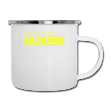Geschenk für Ehemann Emaille Tasse - Schau, ich bin dein Ehemann Lustige Familienparodie