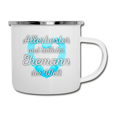 Geschenk für Ehemann Emaille Tasse - Allerbester Ehemann der Welt