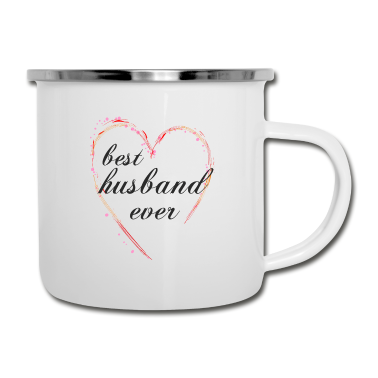 Geschenk für Ehemann Emaille Tasse - Stolz auf meinen Ehemann. Jeder soll es sehen!