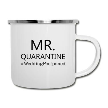 Geschenk für Ehemann Emaille Tasse - Ehemann Quarantäne Virus Spruch Geschenk