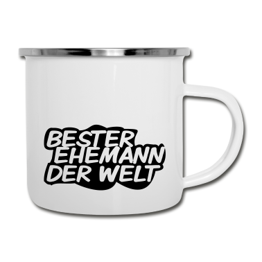 Geschenk für Ehemann Emaille Tasse - bester ehemann der welt