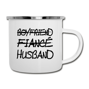 Geschenk für Ehemann Emaille Tasse - Freund Verlobter Ehemann