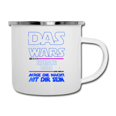 Geschenk für Ehemann Emaille Tasse - Das Wars Ehemann 2021 JGA Junggeselle Bräutigam