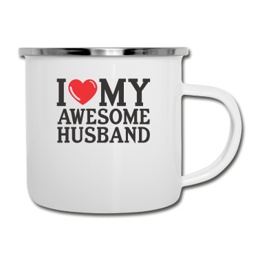 Geschenk für Ehemann Emaille Tasse - Bester Ehemann Liebe Vatertag Geschenkidee