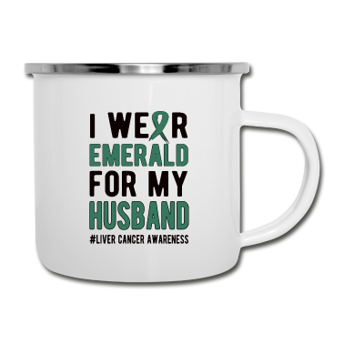 Geschenk für Ehemann Emaille Tasse - Leberkrebs Ehemann Leberkrebs Kämpfer Bewusstsein