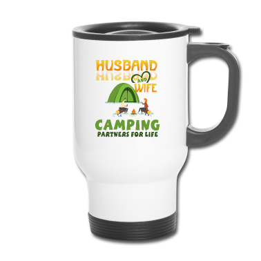 Geschenk für Ehemann Thermobecher - Ehemann und Frau Campingpartner für das Leben