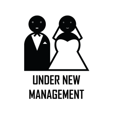 Motiv Neuer Ehemann. Unter neuer Leitung. Frisch verheiratet.