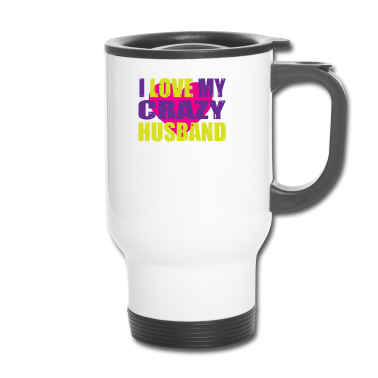Geschenk für Ehemann Thermobecher - Ich liebe meinen verrückten Ehemann
