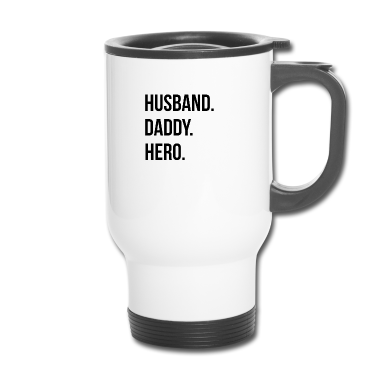 Geschenk für Ehemann Thermobecher - Ehemann Papa Held Spruch Dad Vater Geschenk