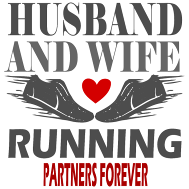 Motiv Ehemann und Ehefrau laufen Partner für immer