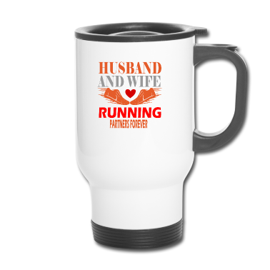 Geschenk für Ehemann Thermobecher - Ehemann und Ehefrau laufen Partner für immer