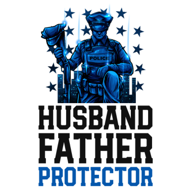 Motiv Ehemann Vater Beschützer Held Shirt Polizei