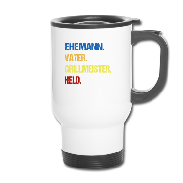 Geschenk für Ehemann Thermobecher - Ehemann. Vater. Grillmeister. Held.