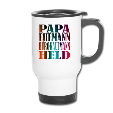 Geschenk für Ehemann Thermobecher - PAPA EHEMANN Bürokaufmann HELD