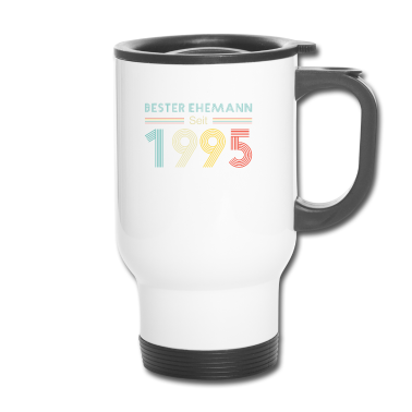 Geschenk für Ehemann Thermobecher - Bester Ehemann Seit 1995 25. Hochzeitstag Silberne