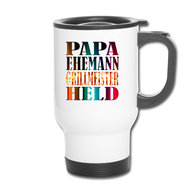 Geschenk für Ehemann Thermobecher - PAPA EHEMANN GRILLMEISTER HELD