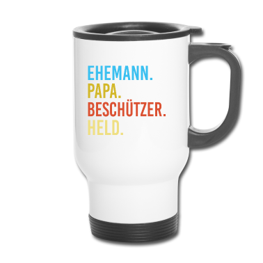 Geschenk für Ehemann Thermobecher - Ehemann Papa Beschützer Held