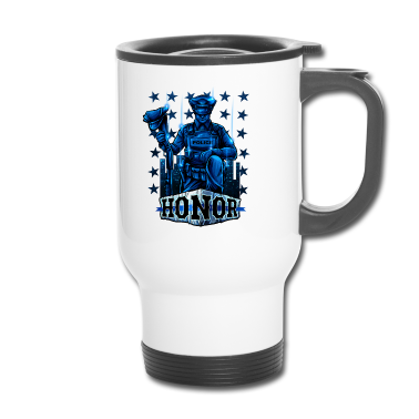 Geschenk für Ehemann Thermobecher - Geschenk für Polizisten Ehemann Freund Freund Ehre