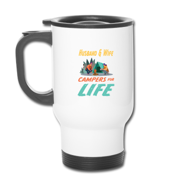 Geschenk für Ehemann Thermobecher - Camping Ehemann und Ehefrau Camper für das Leben Design