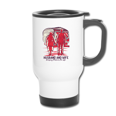 Geschenk für Ehemann Thermobecher - Campingpartner Ehemann und Ehefrau fürs Leben