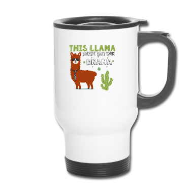 Geschenk für Ehemann Thermobecher - Office Shirt • Lama • Ehemann Geschenk