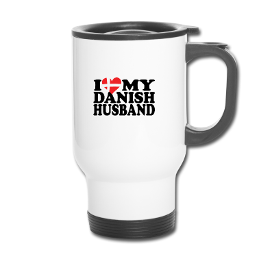 Geschenk für Ehemann Thermobecher - Ich liebe meinen dänischen Ehemann T-Shirt