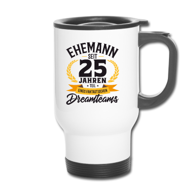 Geschenk für Ehemann Thermobecher - Silberhochzeit, silberne Hochzeit
