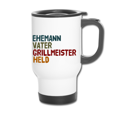 Geschenk für Ehemann Thermobecher - Ehemann Vater Grillmeister Held Vatertag