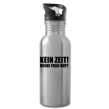 Geschenk für Ehemann Trinkflasche - Spruch für Ehemänner - Keine Zeit meine Frau ruft