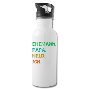 Geschenk für Ehemann Trinkflasche - Ehemann Papa Held Ich