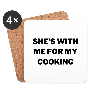 Geschenk für Ehemann Untersetzer - Geschenk für Ehemann Sie ist bei mir für mein Kochen