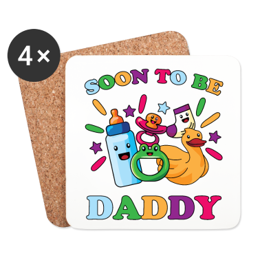 Geschenk für Ehemann Untersetzer - Baby Vater Schwangerschaft Spruch Papa Geschenk