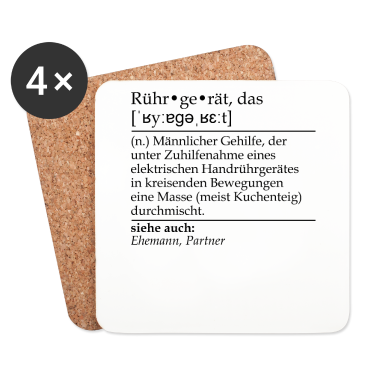 Geschenk für Ehemann Untersetzer - Rührgerät Definition für Ehemänner und Bäcker
