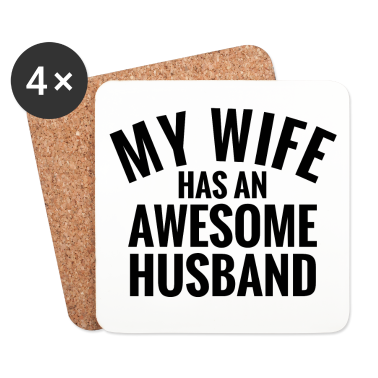 Geschenk für Ehemann Untersetzer - Meine Frau hat einen tollen Ehemann Coole Familiengeschenke