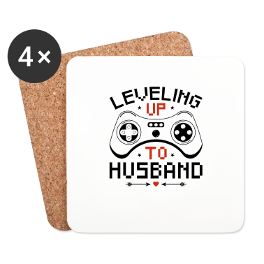 Geschenk für Ehemann Untersetzer - Aufstieg zum Ehemann Engagement Videospielliebhaber