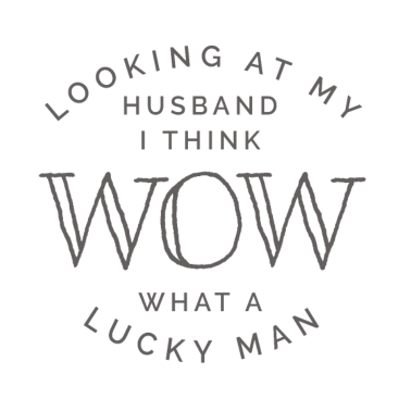Motiv Ehemann Lucky Man Geschenk für Frau Mutter von