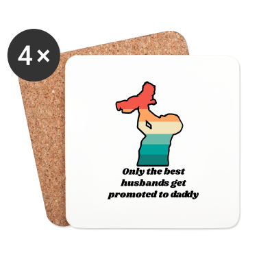 Geschenk für Ehemann Untersetzer - Nur Die Besten Ehemänner Werden Nach Papa