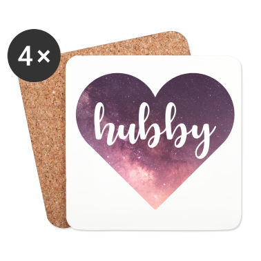 Geschenk für Ehemann Untersetzer - Ehemann Galaxy Herz