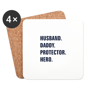 Geschenk für Ehemann Untersetzer - EHEMANN DADDY PROTECTOR HERO