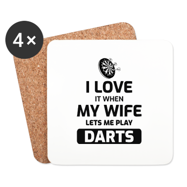 Geschenk für Ehemann Untersetzer - Darts Spieler Bullseye Ziel Schießen Ehemann