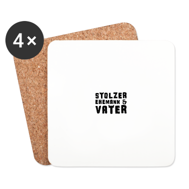 Geschenk für Ehemann Untersetzer - Stolzer Ehemann und Vater