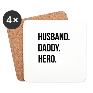 Geschenk für Ehemann Untersetzer - Ehemann Papa Held Spruch Dad Vater Geschenk