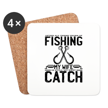 Geschenk für Ehemann Untersetzer - Fischer-Ehemann sagt Fischliebhaber Fischer-Humor