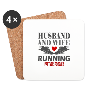 Geschenk für Ehemann Untersetzer - Ehemann und Ehefrau laufen Partner für immer