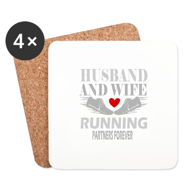 Geschenk für Ehemann Untersetzer - Ehemann und Ehefrau laufen Partner für immer
