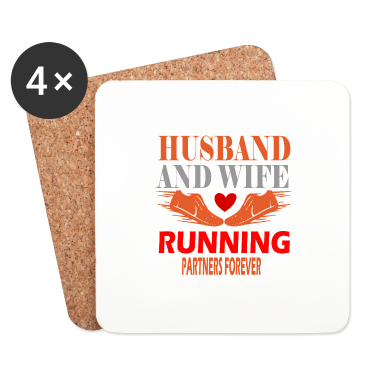 Geschenk für Ehemann Untersetzer - Ehemann und Ehefrau laufen Partner für immer