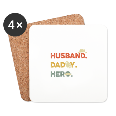 Geschenk für Ehemann Untersetzer - Ehemann Papa Held