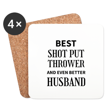 Geschenk für Ehemann Untersetzer - Bester Kugelstoßer Und Noch Besserer Ehemann