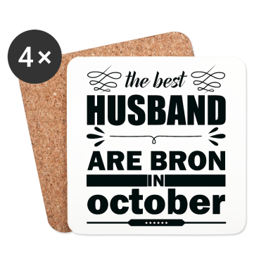 Geschenk für Ehemann Untersetzer - Die besten Ehemänner sind im Oktober geboren