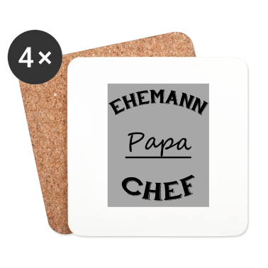 Geschenk für Ehemann Untersetzer - Ehemann Papa Chef T-Shirt bester Ehemann, Papa